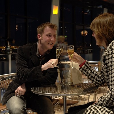 Montparnasse Tower with Champagne